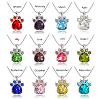 Cat paws & claws birthstone pendant - Empress Dresses