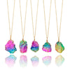 Rainbow Natural Stone Necklace - Empress Dresses