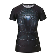 Spiderman black compression shirt - Empress Dresses