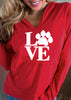 Fashion LOVE letter paws print women hoodie - Empress Dresses