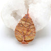 Natural Quartz Stone Pendants Handmade Tree - Empress Dresses