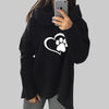 Heart paw sweatshirts - Empress Dresses